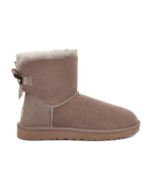 Ugg Brown (Wmns) Mini Bailey Bow Ii Boot Fleece Lined Snow Boots