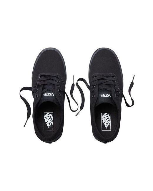 Vans Blue Authentic Atwood Skateboard Series Mid-Top Retro Skate Shoes for men