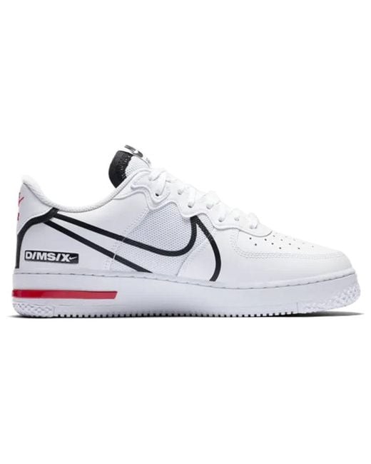 Nike White Air Force 1 React 'D/Ms/X' for men