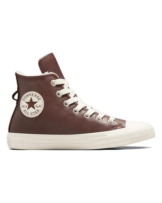 Converse Brown (Wmns) Chuck Taylor All Star Leather Faux Fur Lining 'Dark'