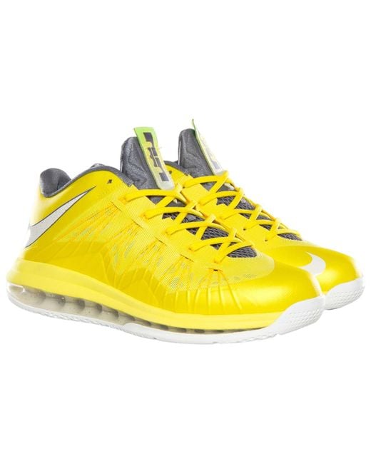 Nike Yellow Air Max Lebron 10 Low 'Sonic' for men