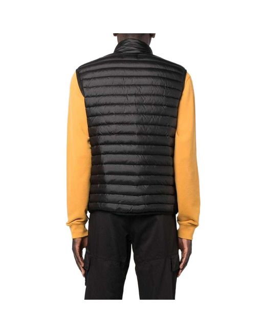 Stone Island Black Patch Nylon Down Vest for men