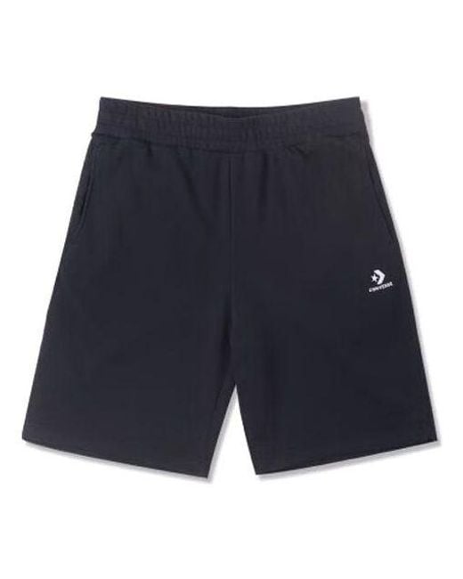Converse Blue Go-To Embroidered Star Chevron Standard-Fit Fleece Short for men