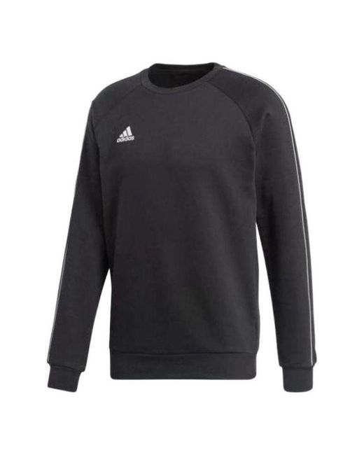 Adidas Blue Solid Color Logo Printing Round Neck Pullover Long Sleeves for men