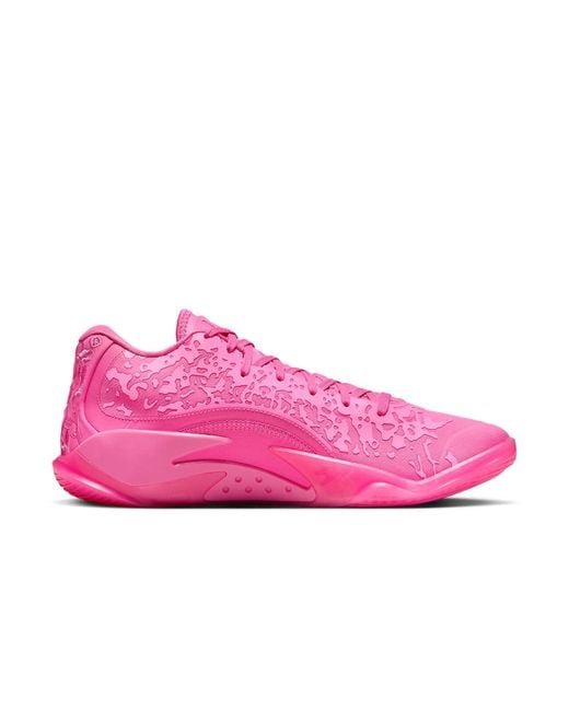 Nike Pink Zion 3 Lotus Basketball Shoes Glow' for men
