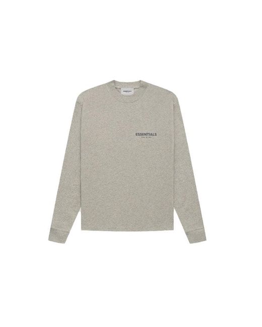 Fear Of God Gray Fw21 Long Sleeve Tee for men