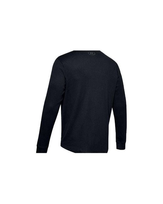 Under Armour Blue Waffle Henley Thermal Shirt for men