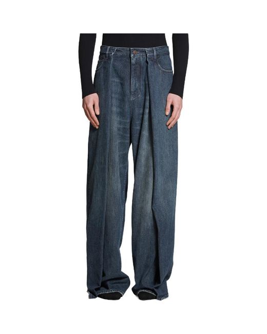 Balenciaga Blue Double Side Pants 'Dark' for men