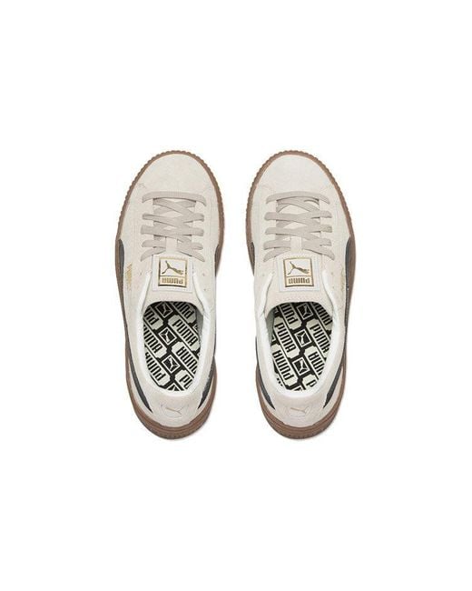 PUMA White (Wmns) Suede Platform Core 'Whisper'