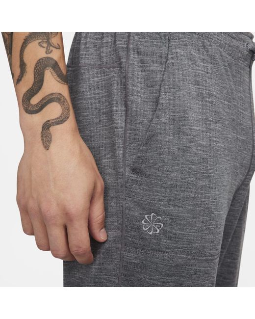 Nike Gray Solid Mid-Waist Drawstring Joggers for men