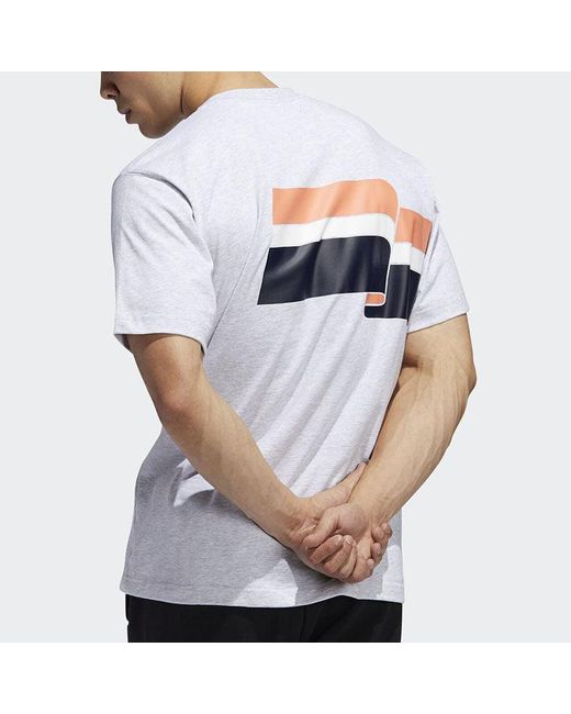 Adidas White Originals Athleisure Casual Sports Round Neck Short Sleeve for men
