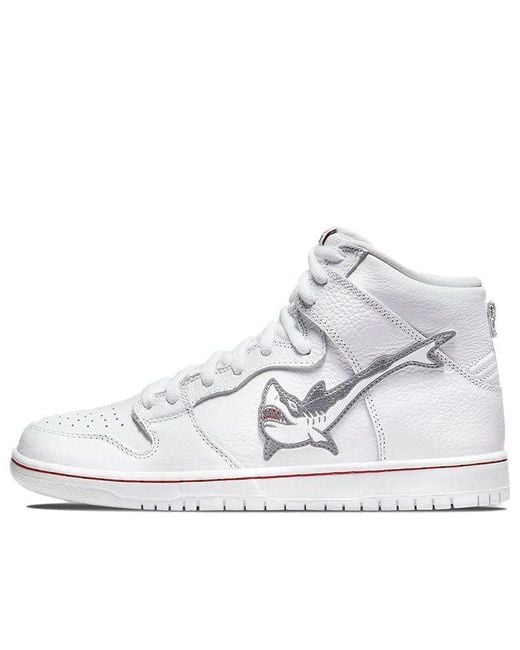 Nike White X Oski Sb Dunk High Shark for men