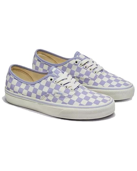 Vans Blue Authentic Checkerboard Shoes for men
