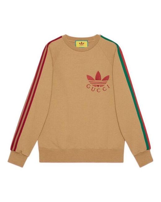 Gucci Natural X Adidas Cotton Sersey Sweatshirt for men
