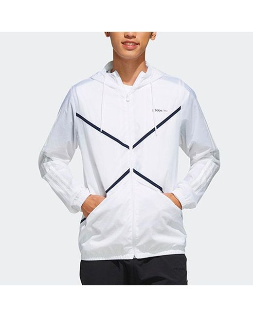 Adidas Gray Neo M Cs Wb Windproof Slim Fit Sports Jacket for men