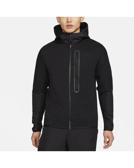 Nike Black Sports Casual Hooded Jacket For for men