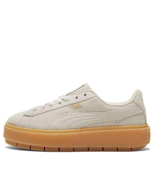 PUMA White (Wmns) Platform Trace 'Pastel Parchment'