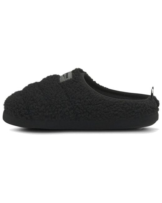 PUMA Black Scuff Sherpa Slippers for men