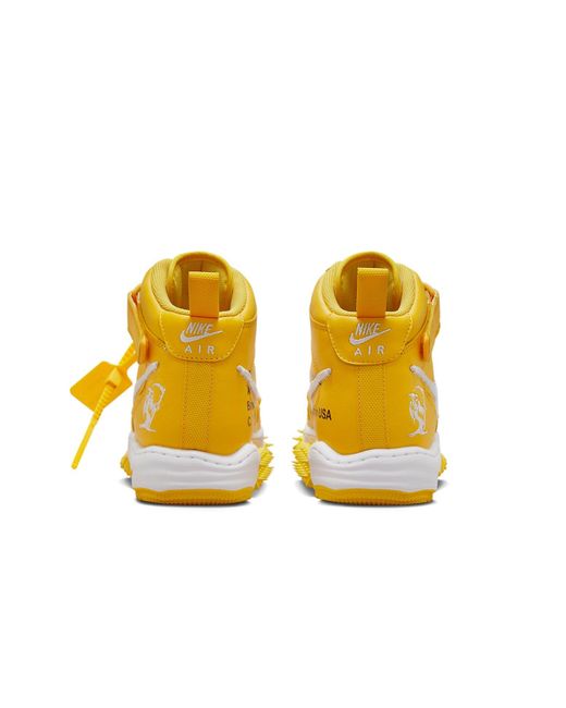 Nike Yellow Air Force 1 Mid X Off for men