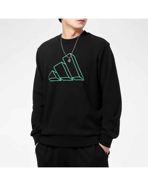 Adidas Blue Sportswear Graphic Crew Sweatshirt for men