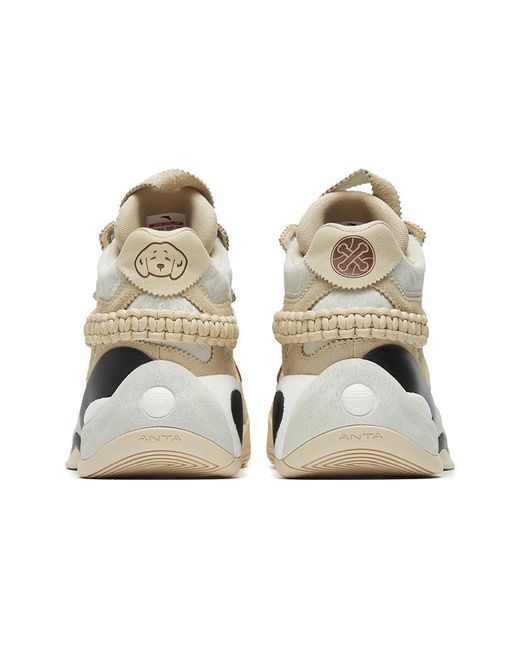 Anta White Kt Thompson Basketball Shoes Beige for men