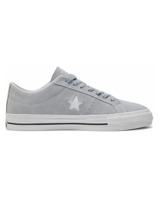 Converse White One Star Pro Suede Sneakers 'Wolf' for men