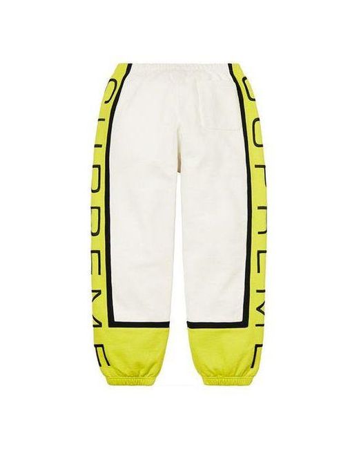 Supreme Yellow Paneled Sweatpants for men