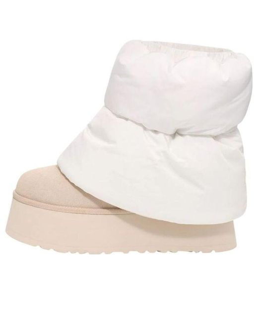 Ugg White (Wmns) Classic Mini Dipper Puffer Boots Ceramic'