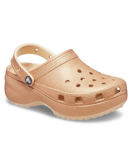 CROCSTM Brown (Wmns) Classic Glitter Clogs