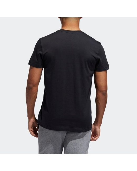 Adidas Black Points Tee Athleisure Casual Sports Round Neck Short Sleeve for men