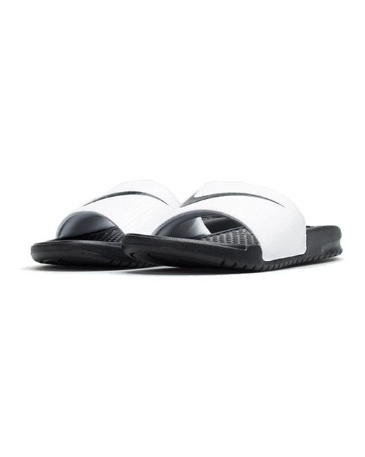 Nike White (Wmns) Klapki Benassi Swoosh