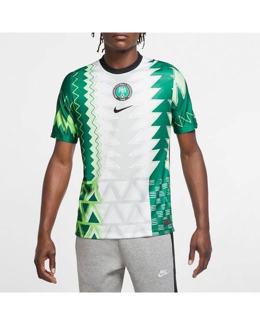 Nike Green Nigeria 20/21 Fan Edition Home Jersey for men