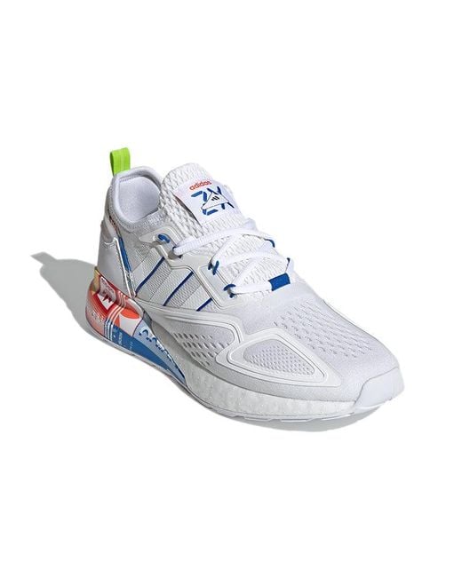 Adidas White Zx 2K Boost 'Multi-Color Logos' for men