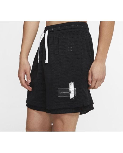 Nike Black Kd Reversible Design Basketball Sports Shorts for men