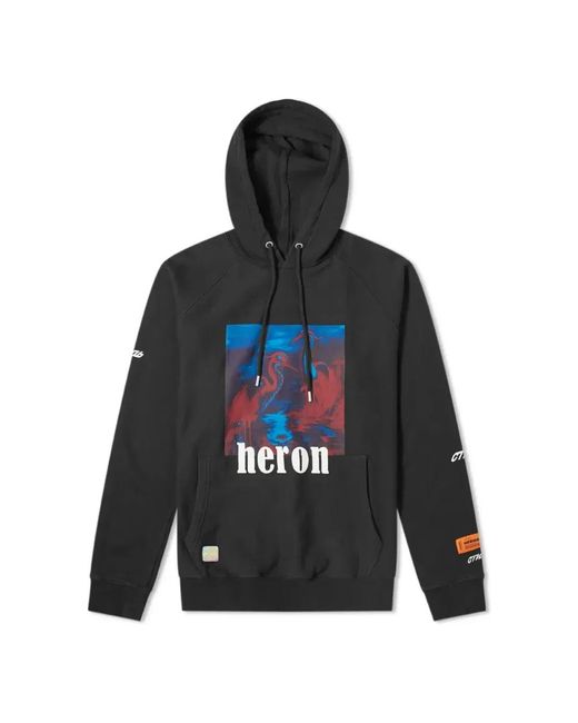Heron Preston Blue Heron Hoodie for men