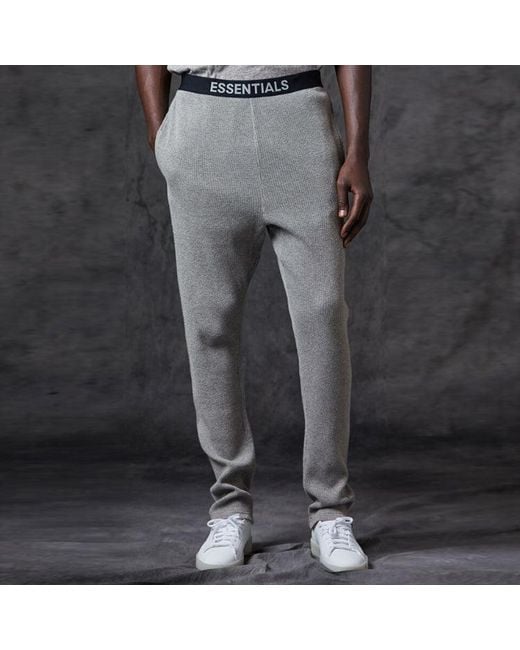 Fear Of God Gray Fw20 Heather Thermal Pants 'Dark' for men