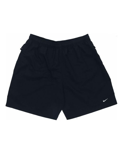 Nike Blue Logo Micro Mark Breathable Solid Color Shorts Couple Style for men