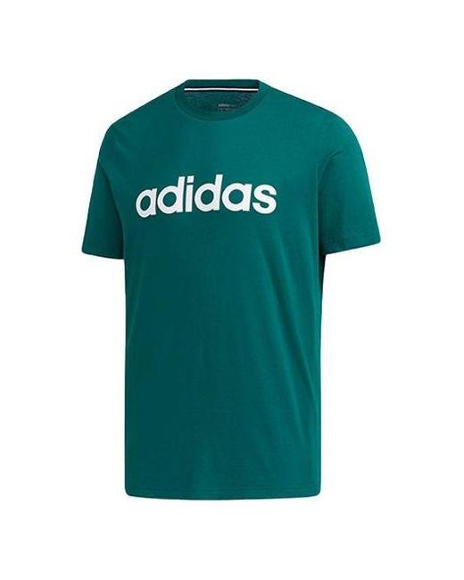 Adidas Green Neo Sports Round Neck Short Sleeve for men