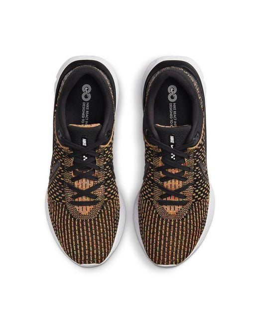 Nike Black React Infinity Run Flyknit 3 Multi' for men