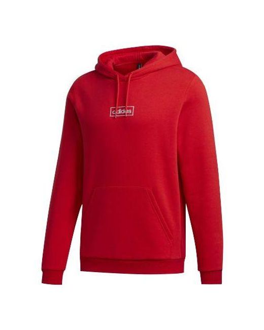 Adidas Red Neo Series Small Logo Suede Pullover for men
