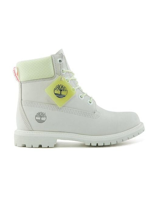 Timberland Gray (Wmns) Premium 6 Inch Waterproof Wide Fit Boot 'Bright Waterbuck'