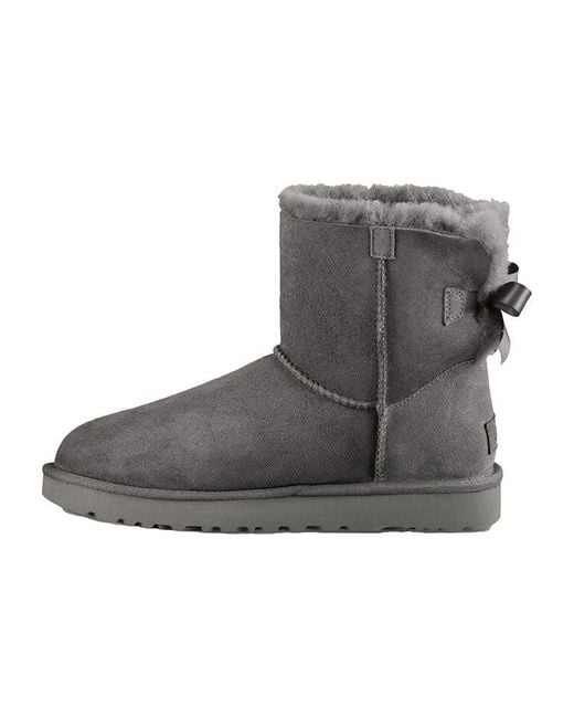 Ugg Gray (Wmns) Mini Bailey Bow Ii Boot Snow Boots