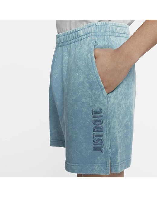 Nike Blue Sportswear Jdi Alphabet Logo Sports Shorts for men