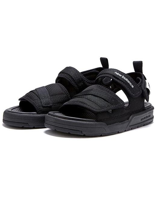 New Balance Black 3205 Series Velcro Minimalistic Casual Sandals for men