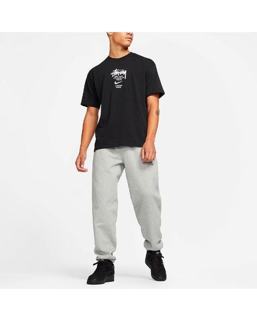 Nike Black X Stussy Crossover Round Neck Pullover T-Shirt Asia Sizing for men