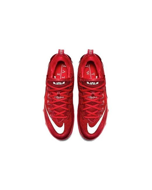 Nike Red Lebron 12 Low 'University' for men