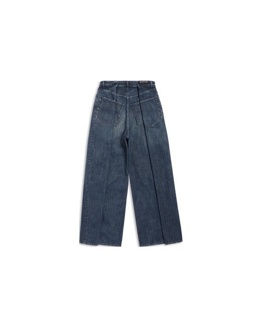 Balenciaga Blue Double Side Pants 'Dark' for men