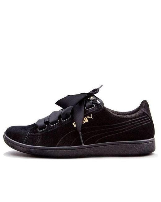 PUMA Black (Wmns) Vikky Ribbon Satin