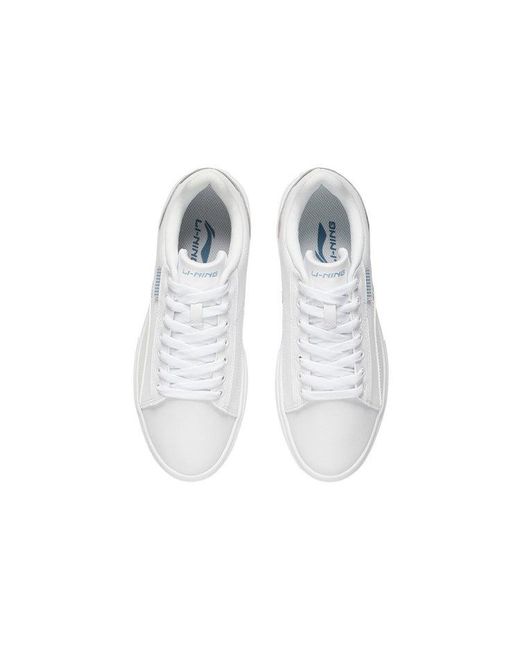 Li-ning White (Wmns) Classic Skateboarding Low