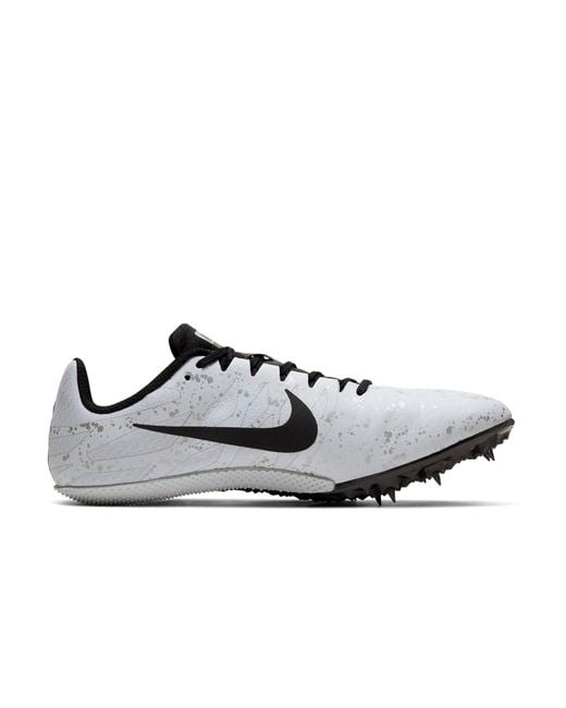 Nike White Air Zoom Rival S 9 Spikes 'Pure Platinum Speckled' for men